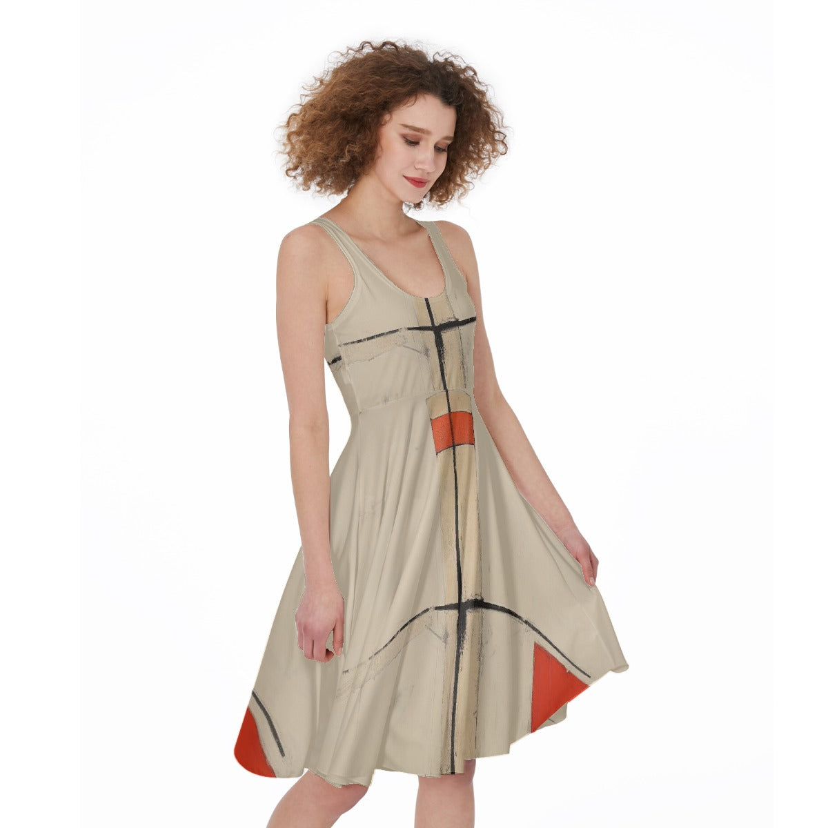 All-Over Print Women's Sleeveless Dress