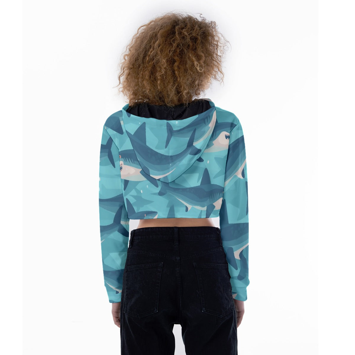 All-Over Print Women's Crop Top Hoodie
