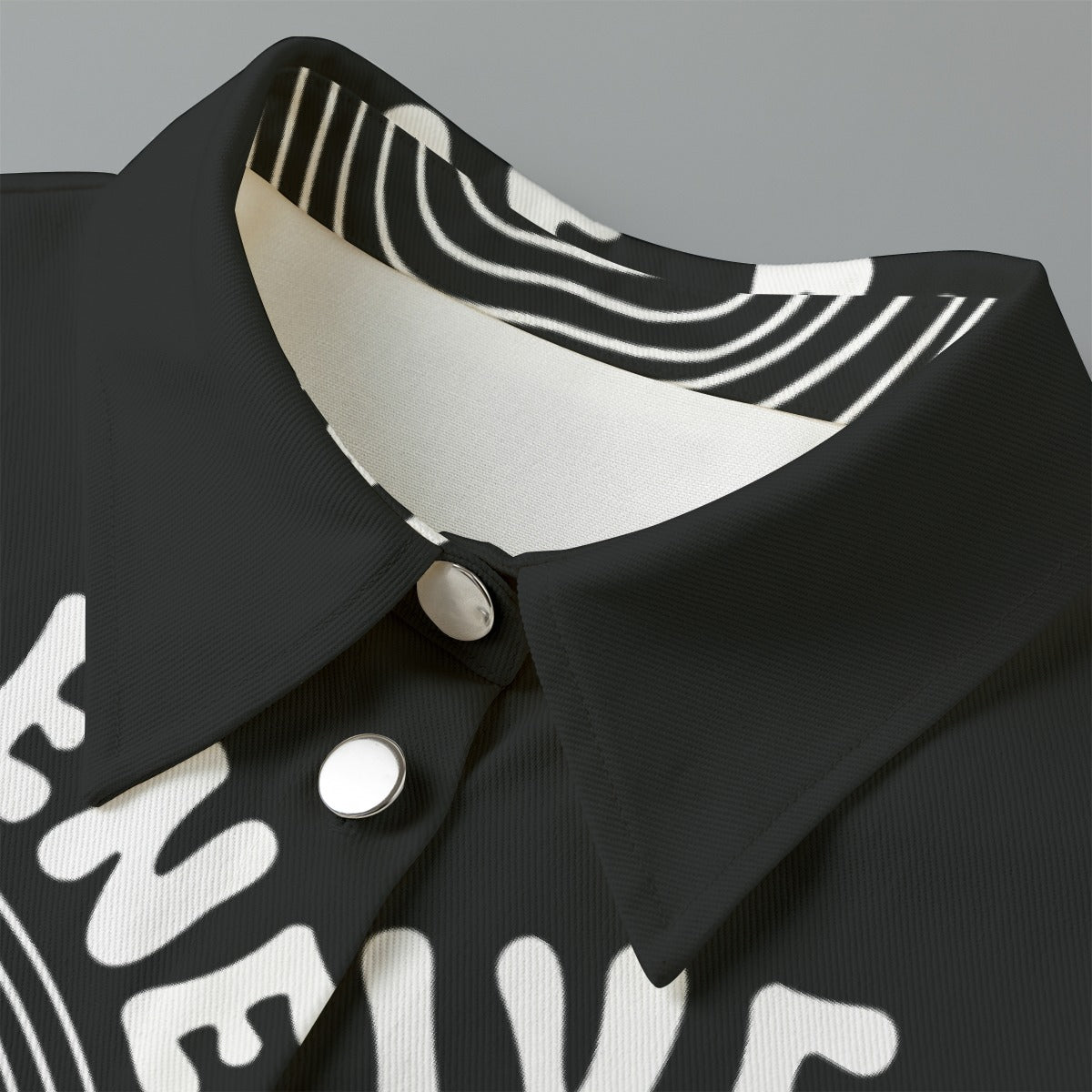 All-Over Print Women's Cropped Jacket | 245GSM Cotton