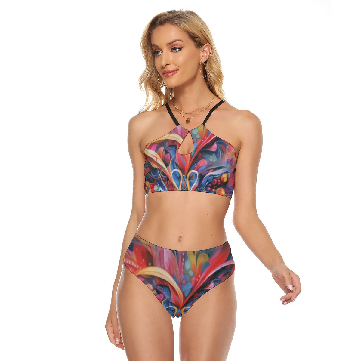All-Over Print Women's Cami Keyhole One-piece Swimsuit