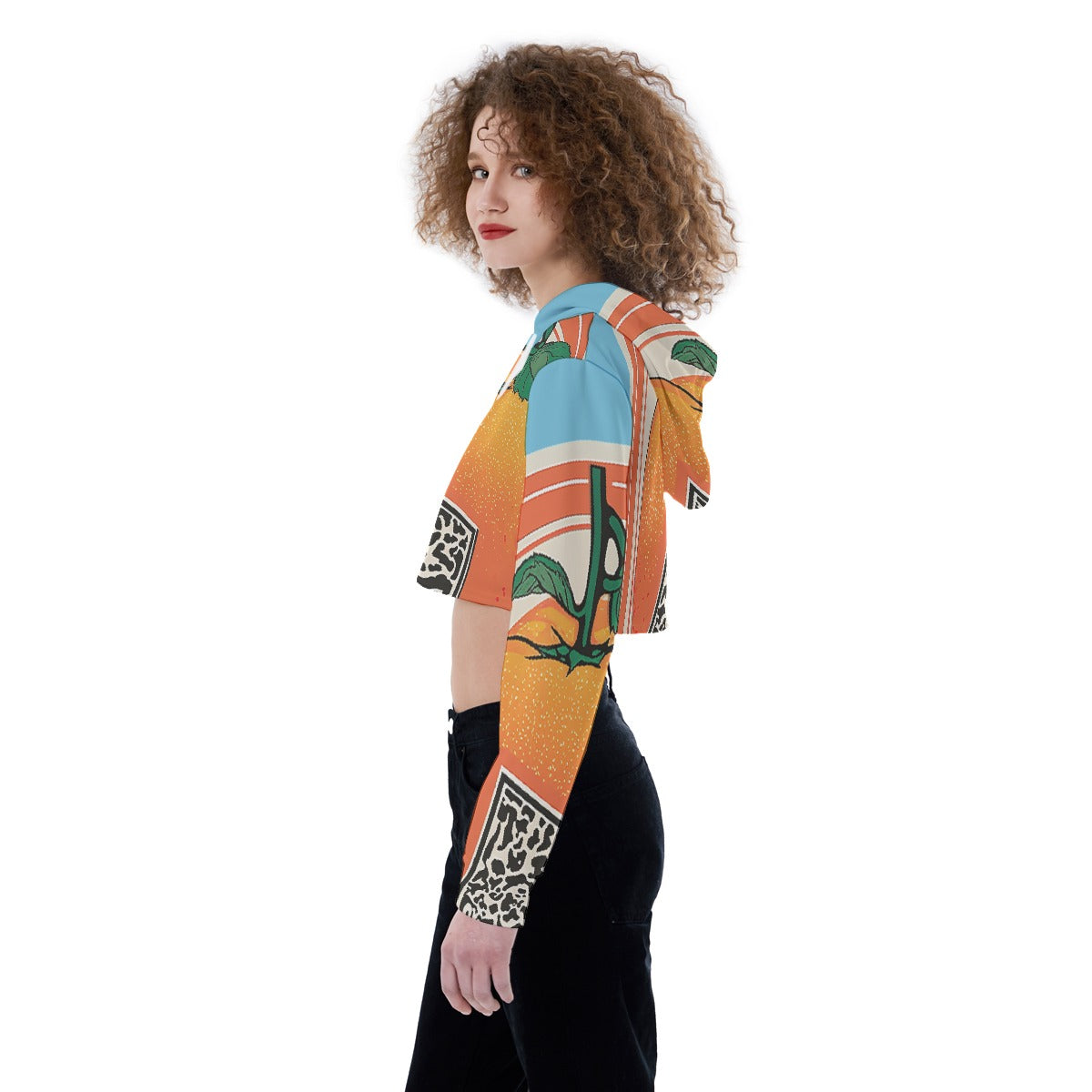 All-Over Print Women's Crop Top Hoodie