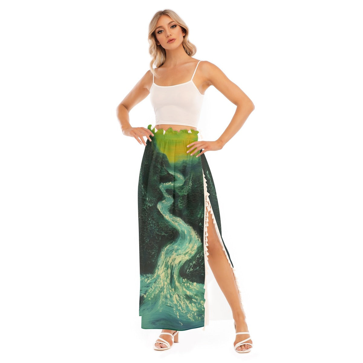 All-Over Print Women's Side Split Skirt