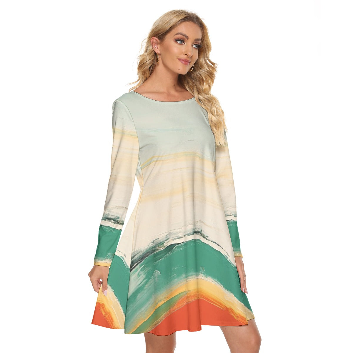 All-Over Print Women's Crew Neck Dress