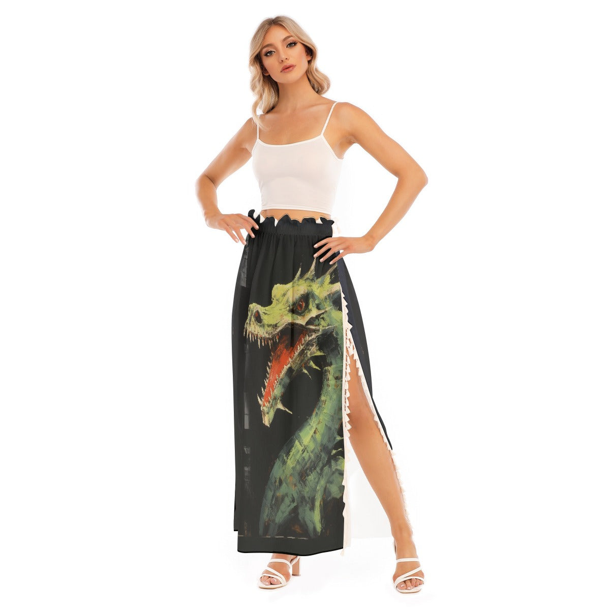 All-Over Print Women's Side Split Skirt