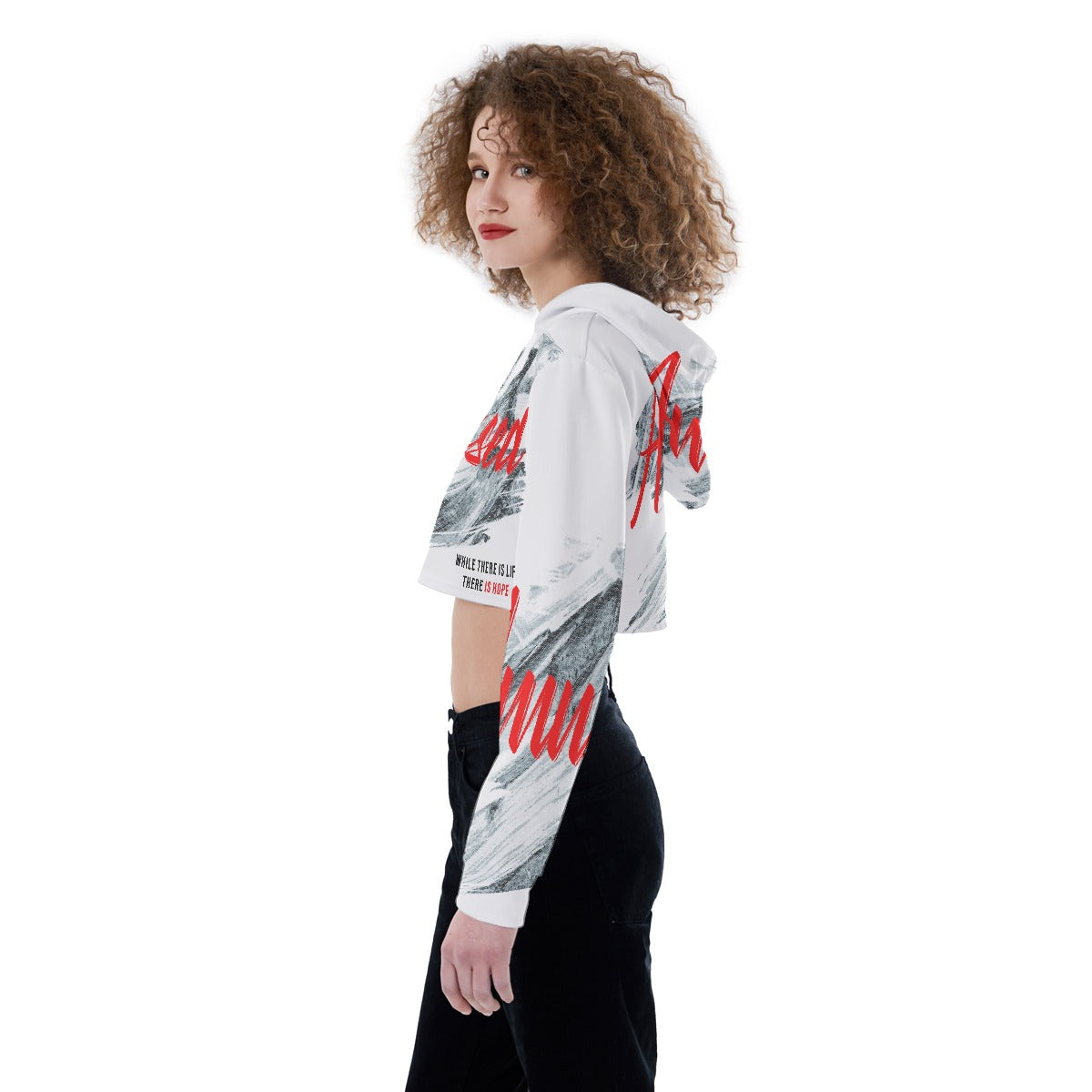 All-Over Print Women's Crop Top Hoodie
