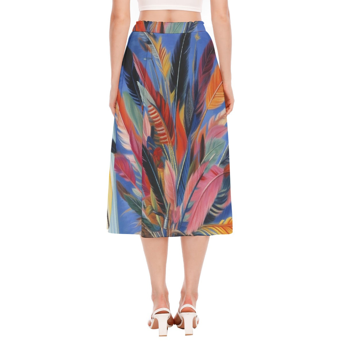 All-Over Print Women's Long Section Chiffon Skirt