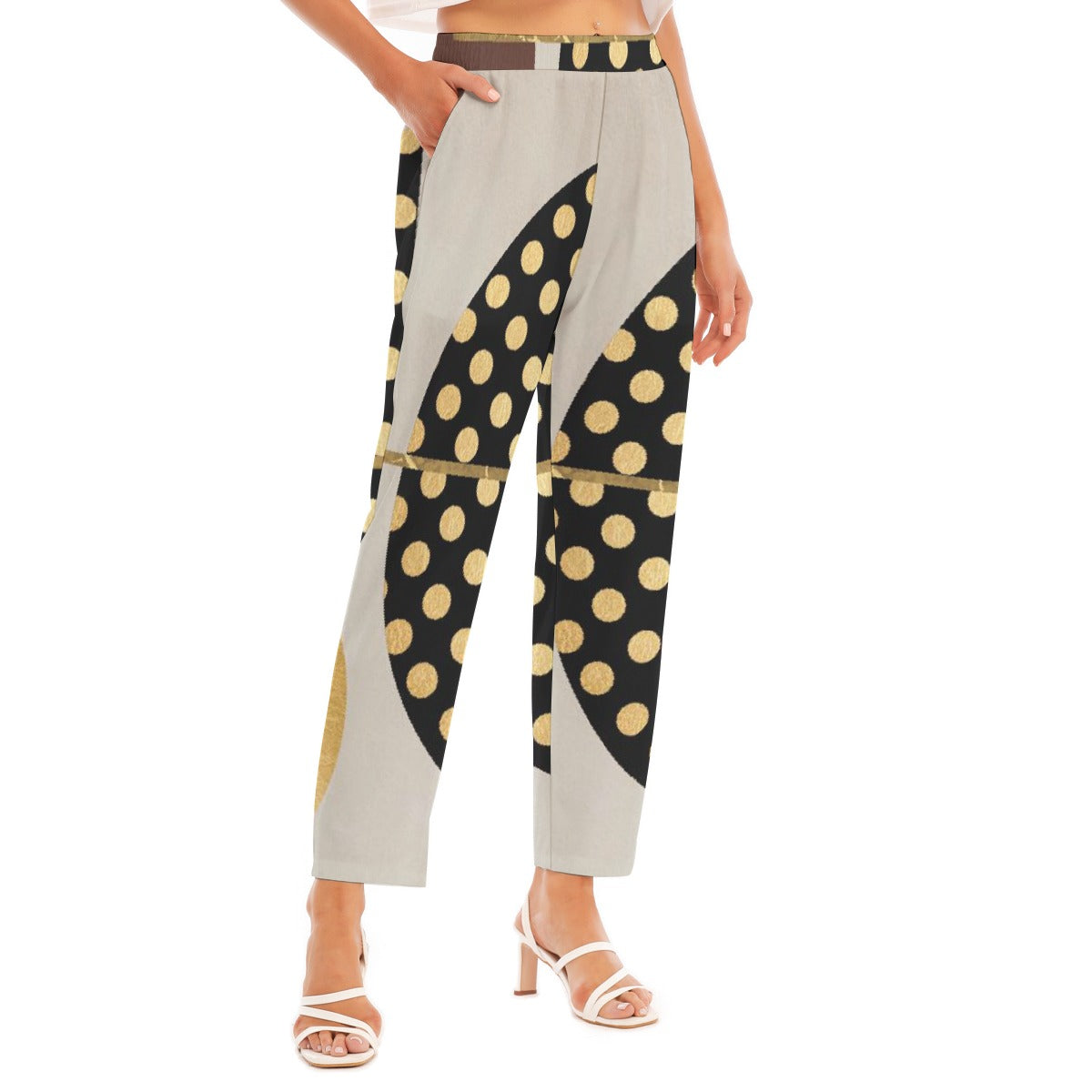 All-Over Print Women's Loose Straight-leg Pants