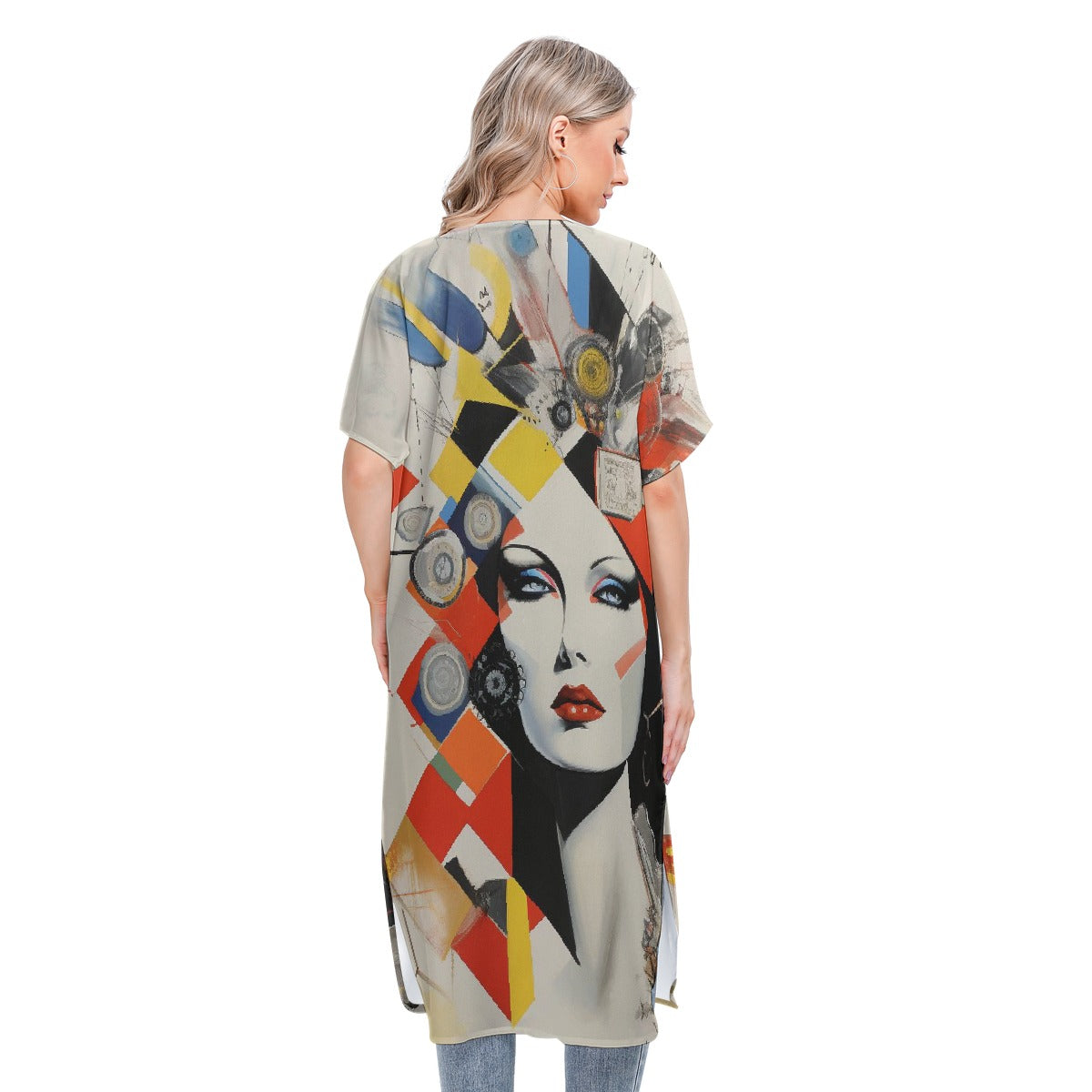 All-Over Print Women's Short Sleeve Cardigan