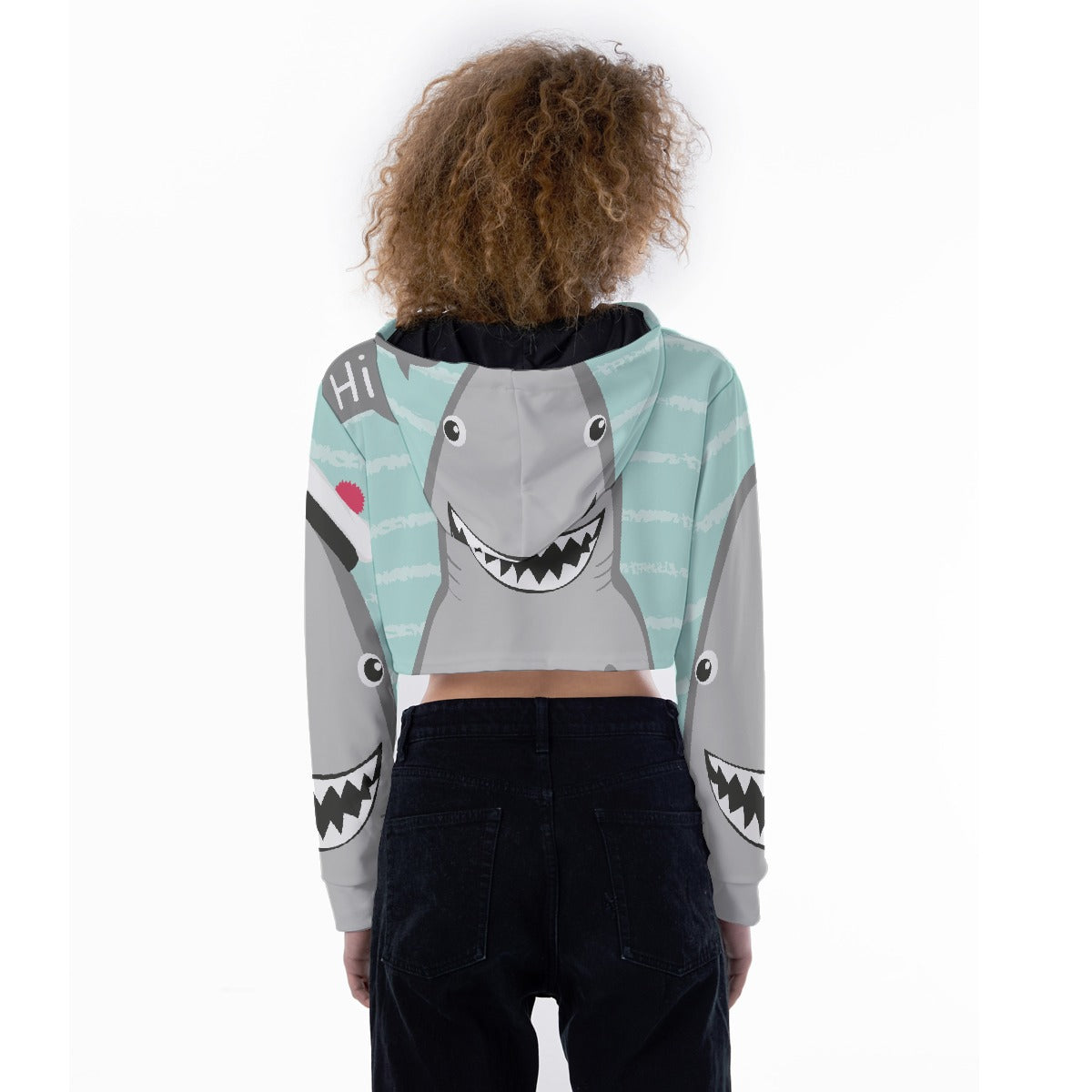 All-Over Print Women's Crop Top Hoodie