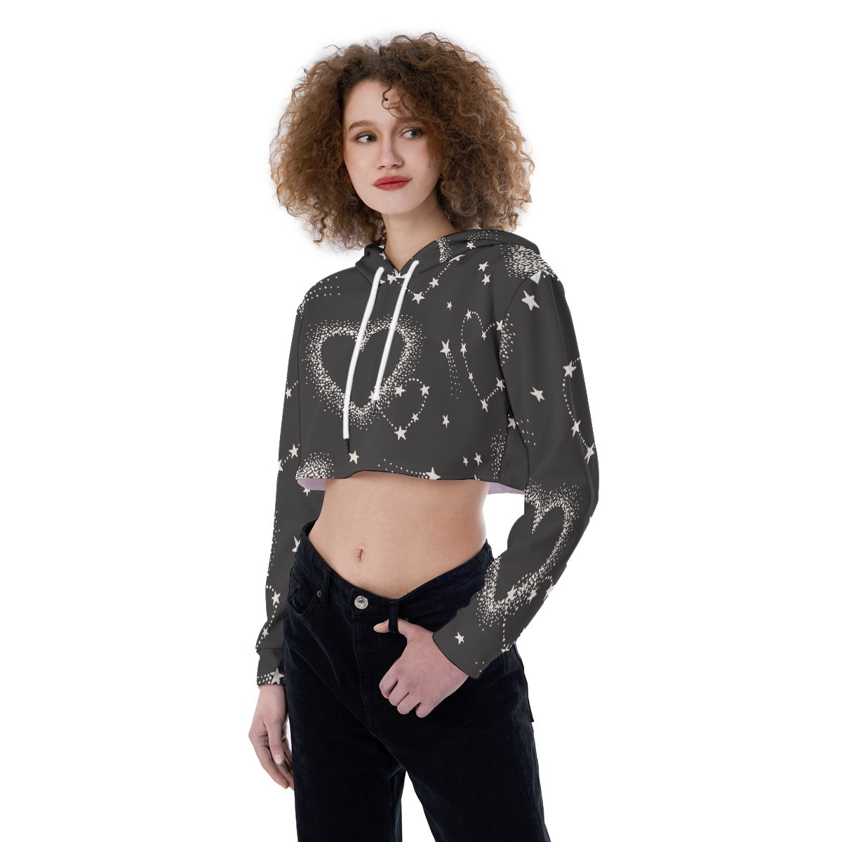 All-Over Print Women's Crop Top Hoodie