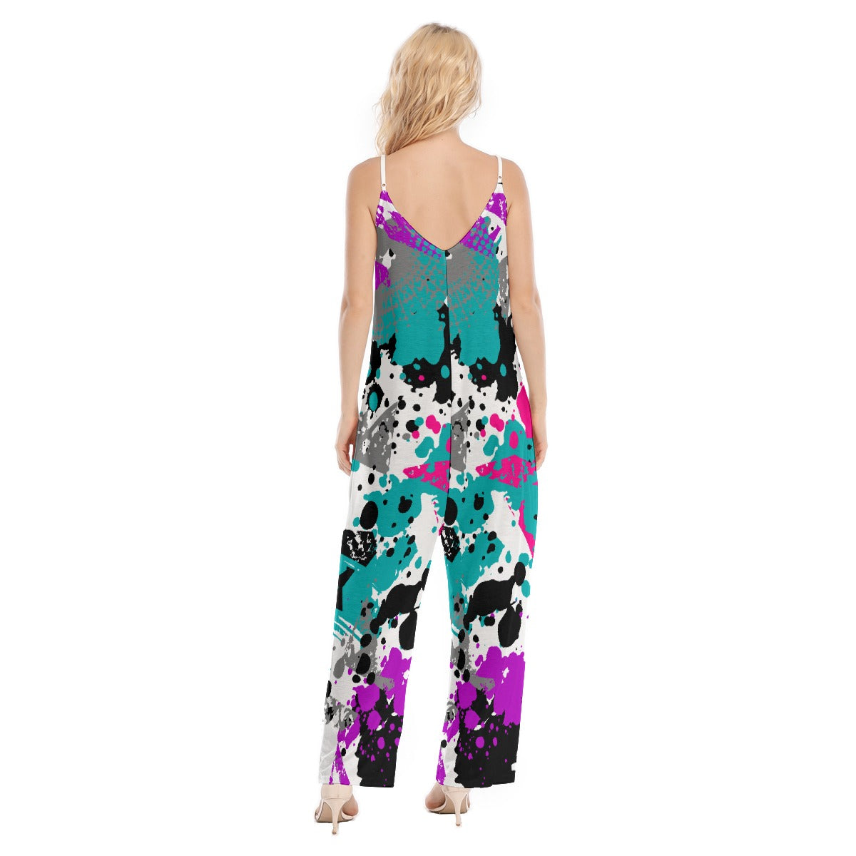 All-Over Print Women's Loose Cami Jumpsuit