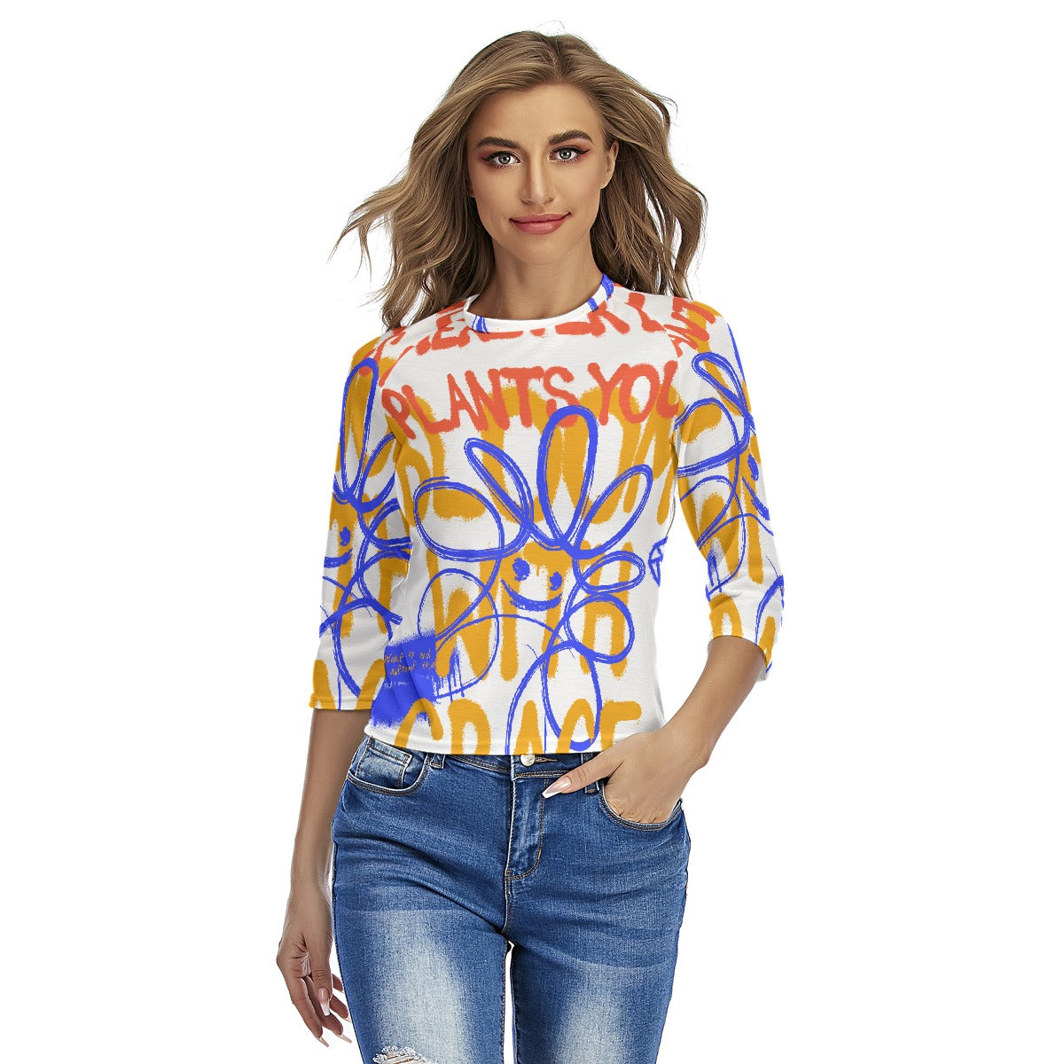 All-Over Print Women's Raglan Sleeves T-shirts