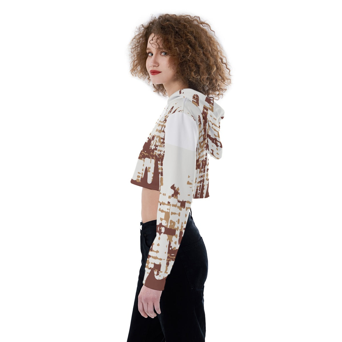 All-Over Print Women's Crop Top Hoodie