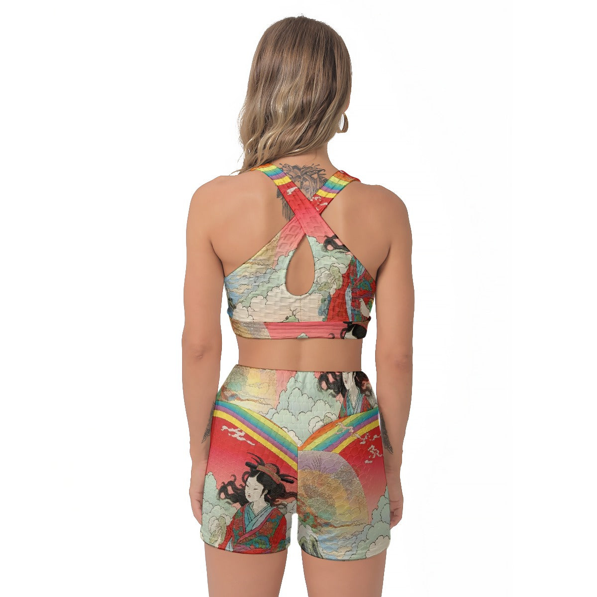All-Over Print Women's Sports Bra Suit