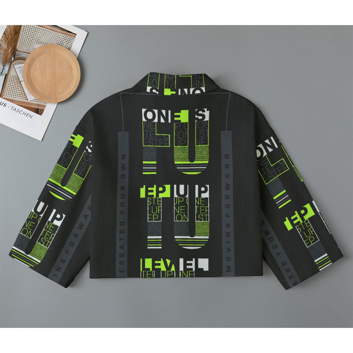 All-Over Print Women's Cropped Jacket | 245GSM Cotton