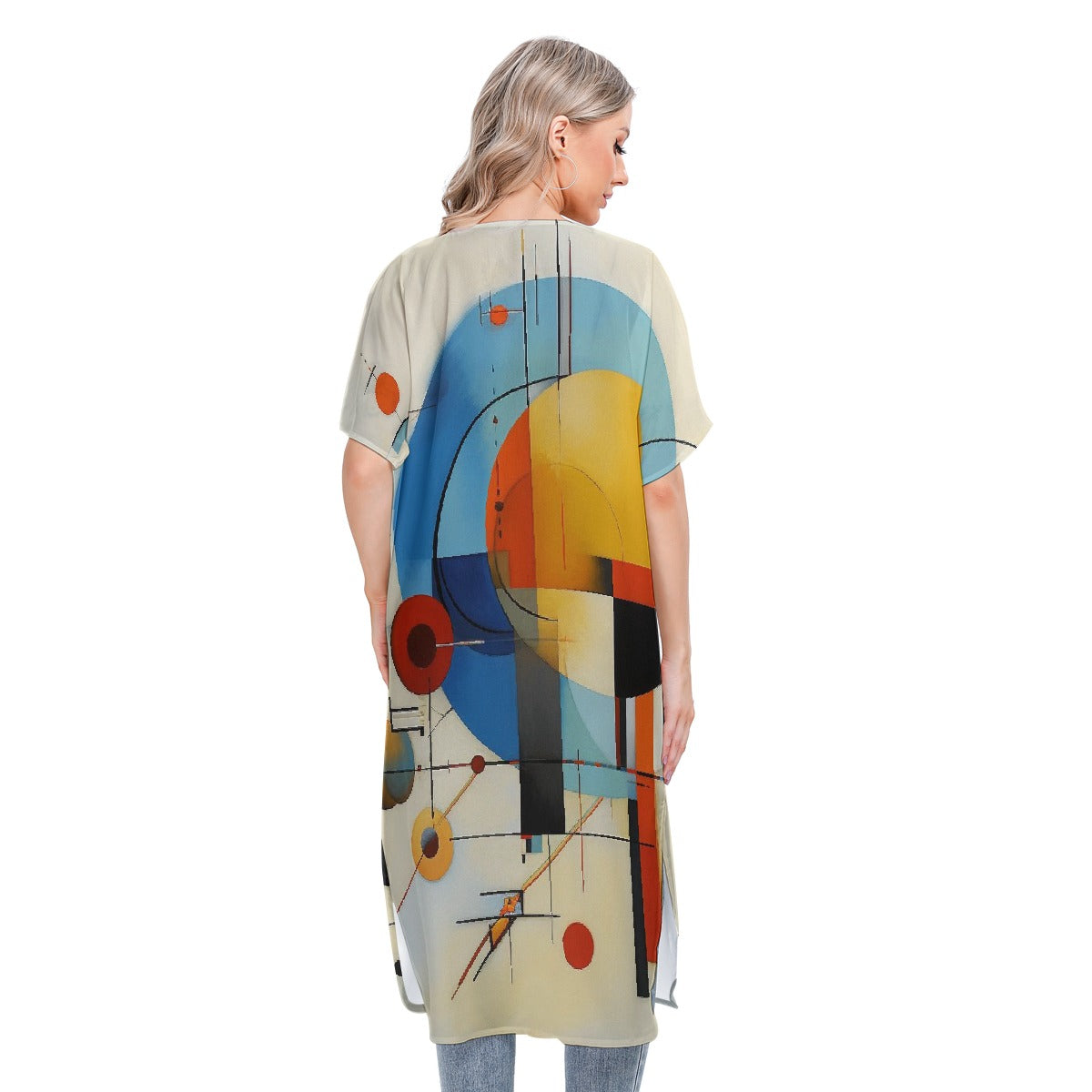 All-Over Print Women's Short Sleeve Cardigan