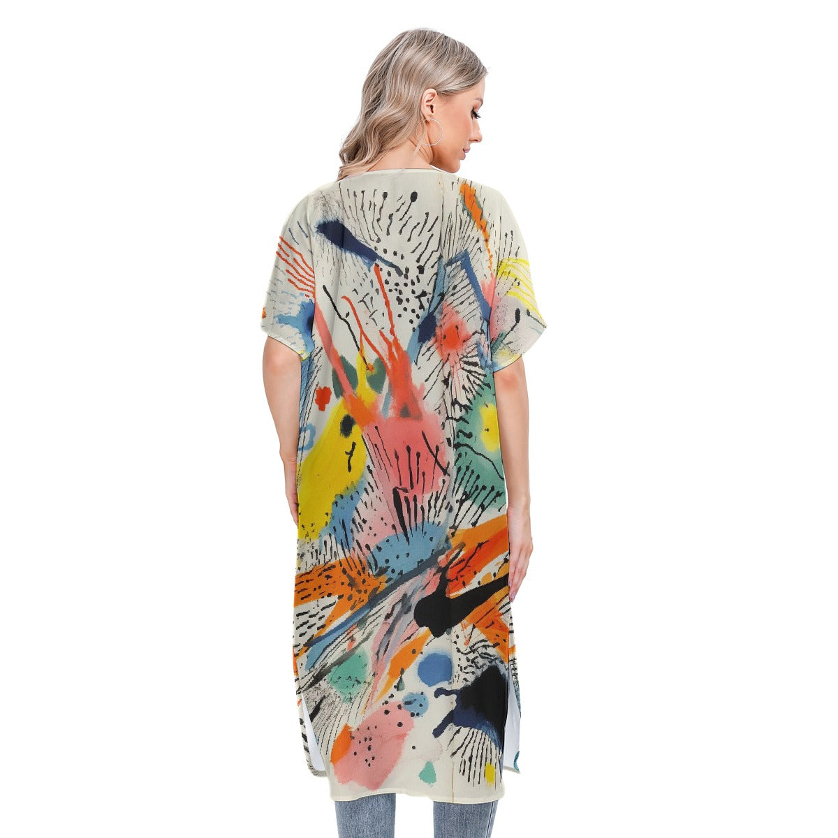 All-Over Print Women's Short Sleeve Cardigan