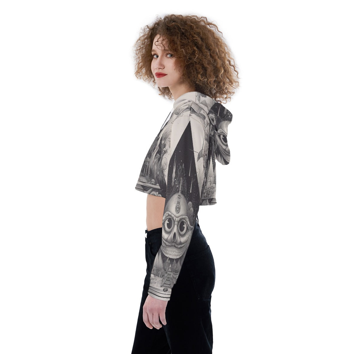 All-Over Print Women's Crop Top Hoodie