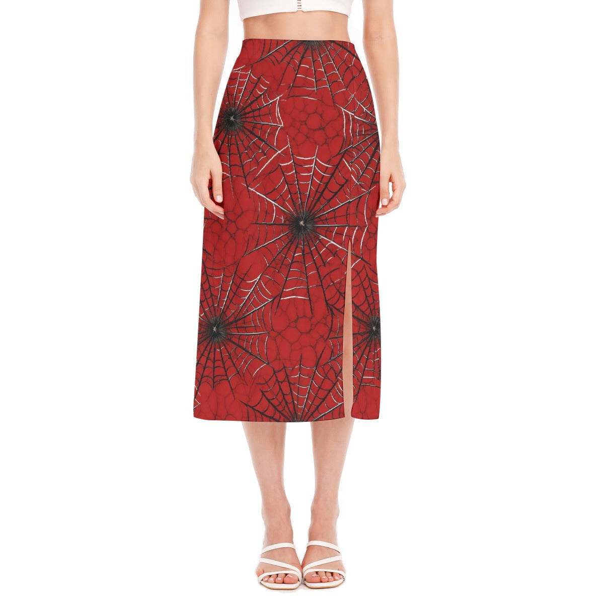 All-Over Print Women's High Slit Long Skirt