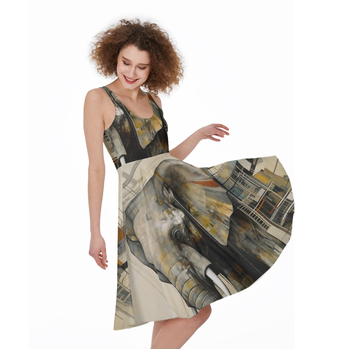 All-Over Print Women's Sleeveless Dress