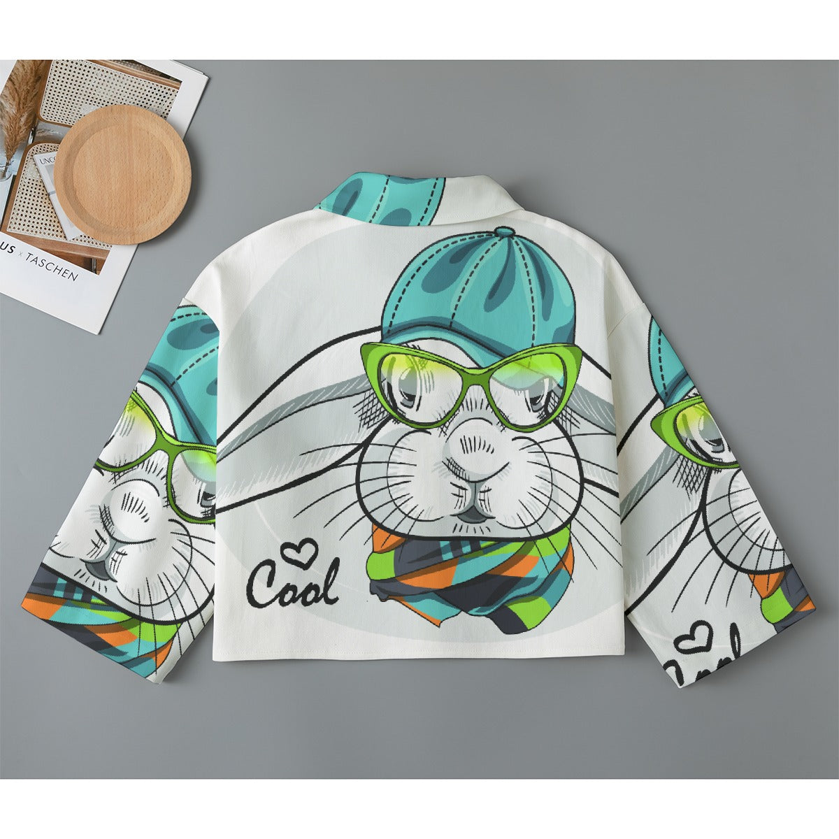 All-Over Print Women's Cropped Jacket | 245GSM Cotton