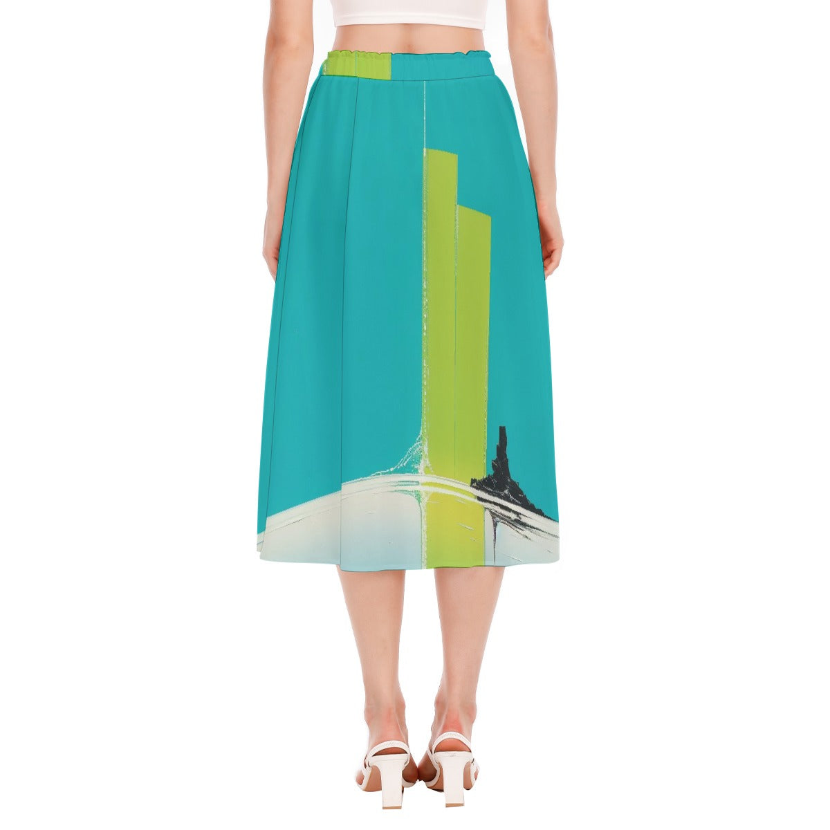 All-Over Print Women's Long Section Chiffon Skirt