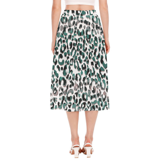 All-Over Print Women's Long Section Chiffon Skirt