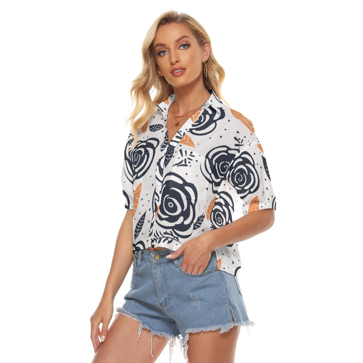 All-Over Print Women's V-neck Shirts