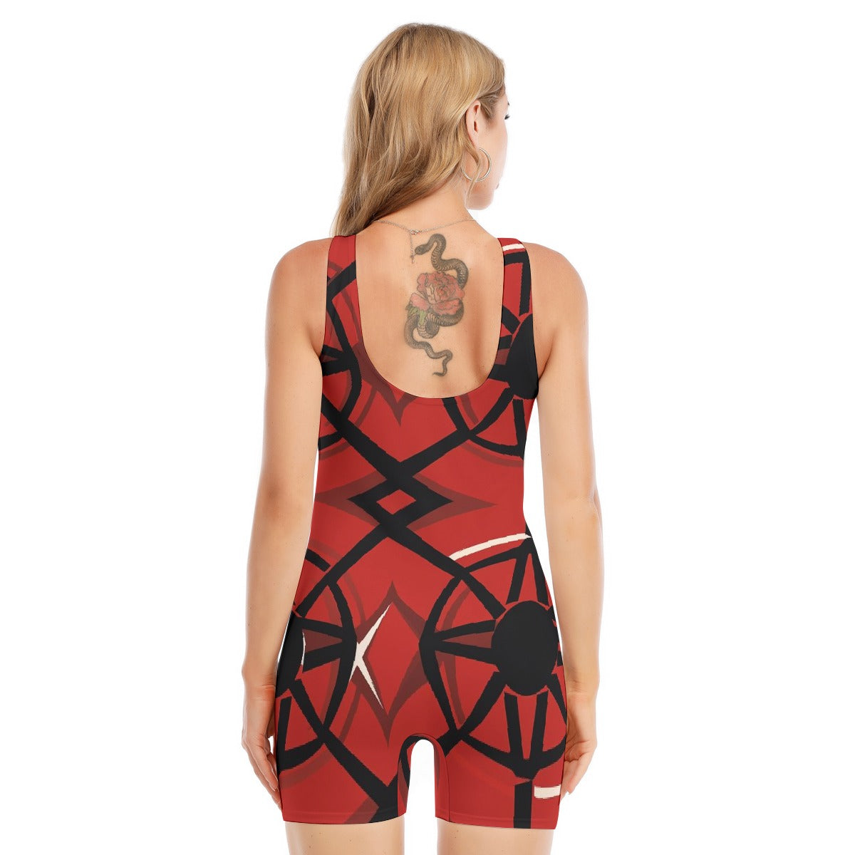 All-Over Print Women's Sleeveless One-piece Swimsuit