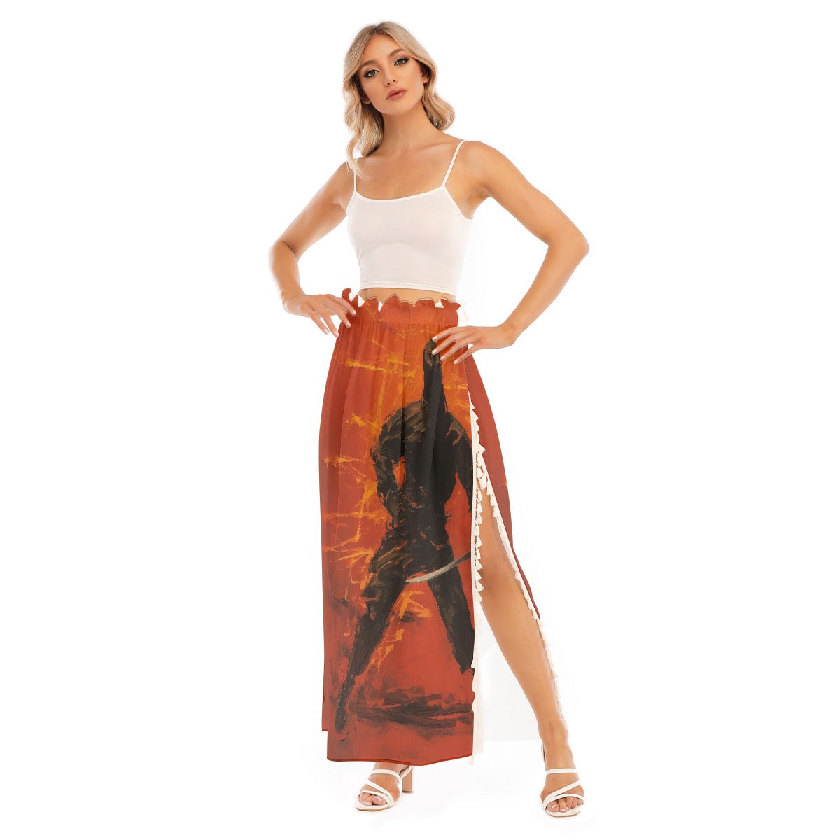 All-Over Print Women's Side Split Skirt