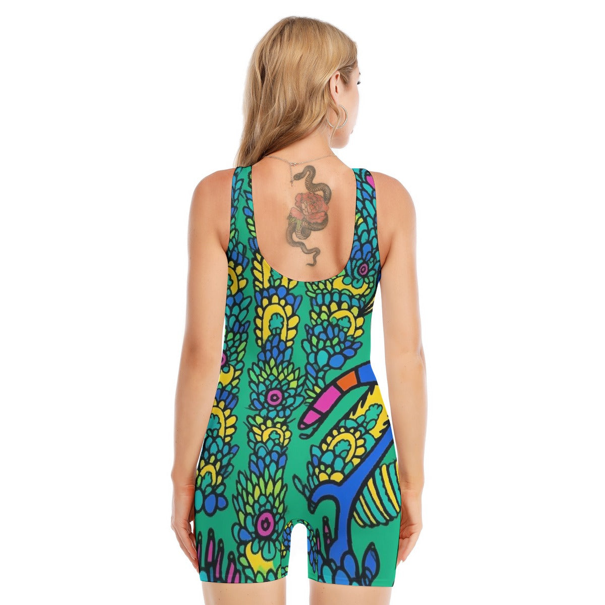 All-Over Print Women's Sleeveless One-piece Swimsuit