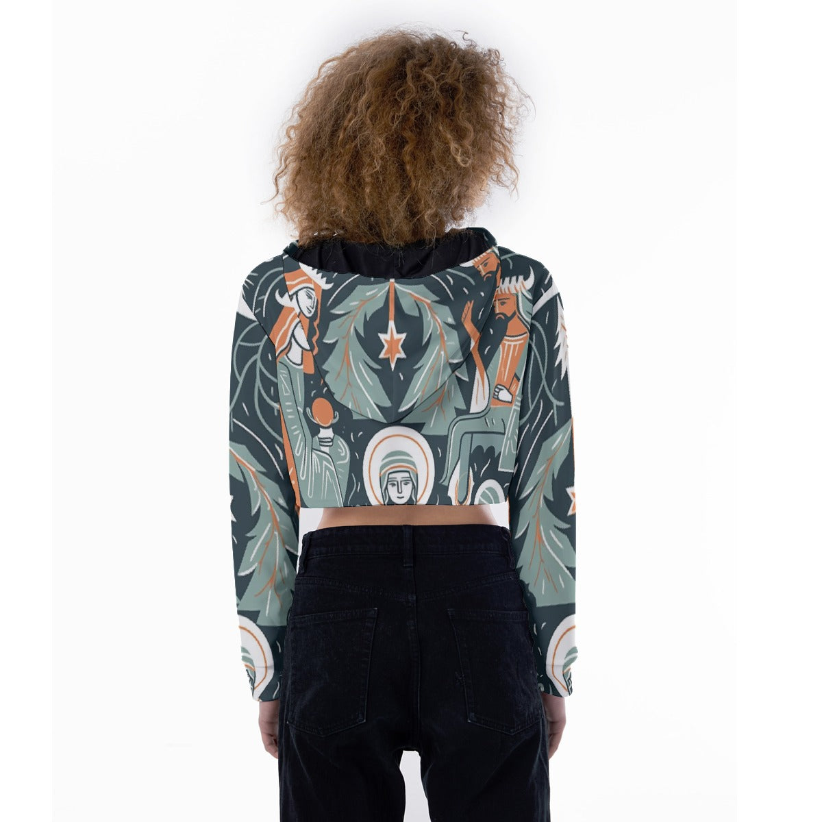 All-Over Print Women's Crop Top Hoodie