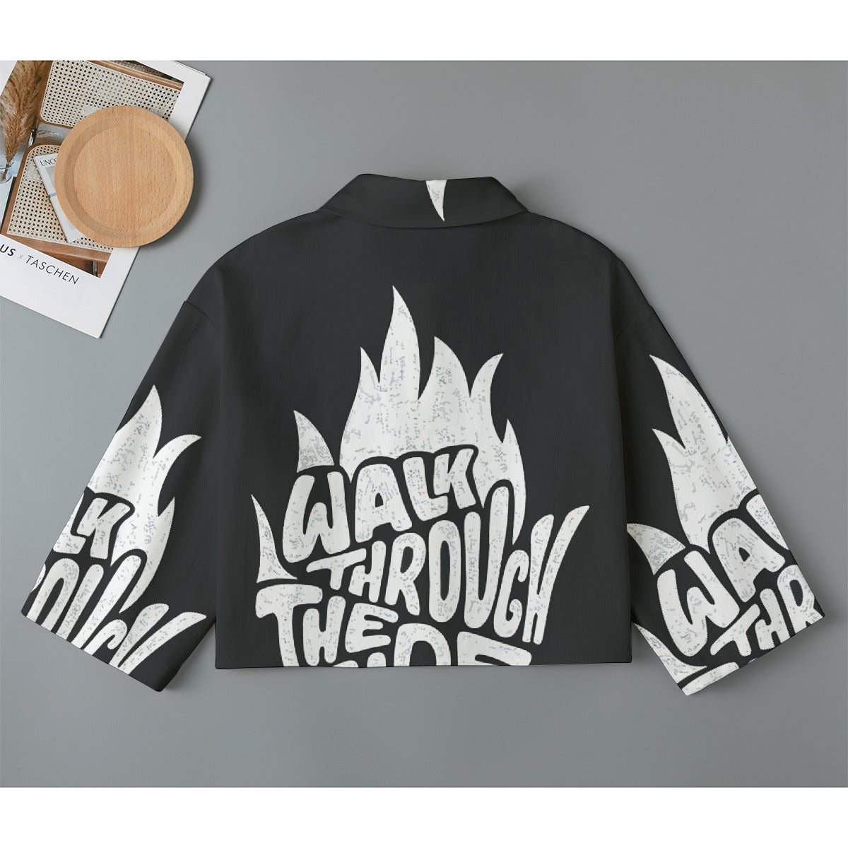 All-Over Print Women's Cropped Jacket | 245GSM Cotton