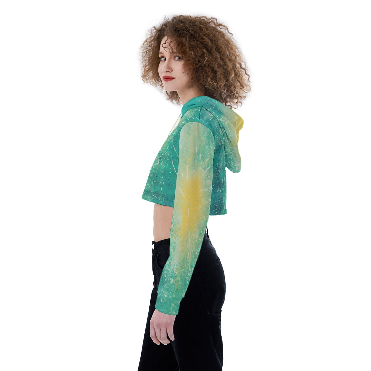 All-Over Print Women's Crop Top Hoodie
