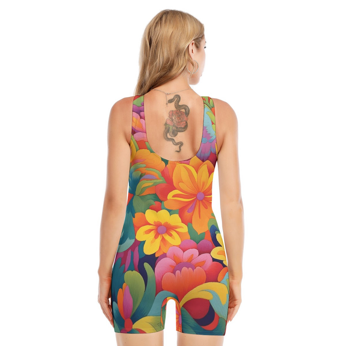All-Over Print Women's Sleeveless One-piece Swimsuit