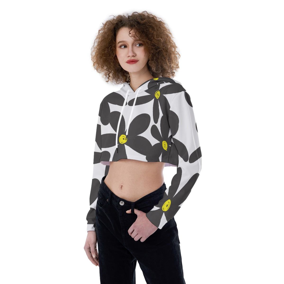 All-Over Print Women's Crop Top Hoodie