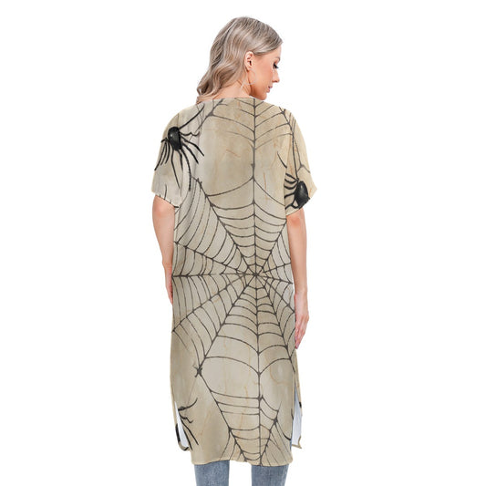 All-Over Print Women's Short Sleeve Cardigan