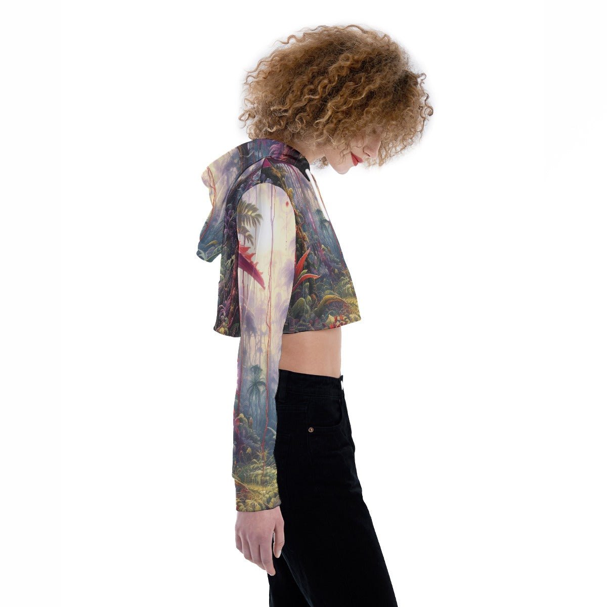 All-Over Print Women's Crop Top Hoodie