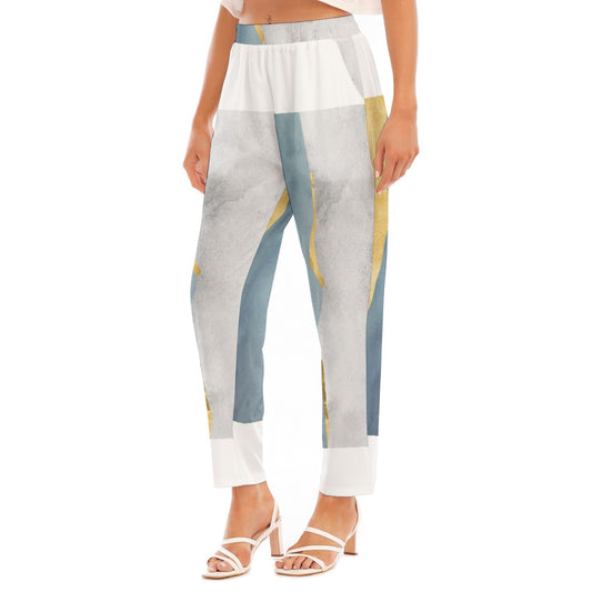 All-Over Print Women's Loose Straight-leg Pants