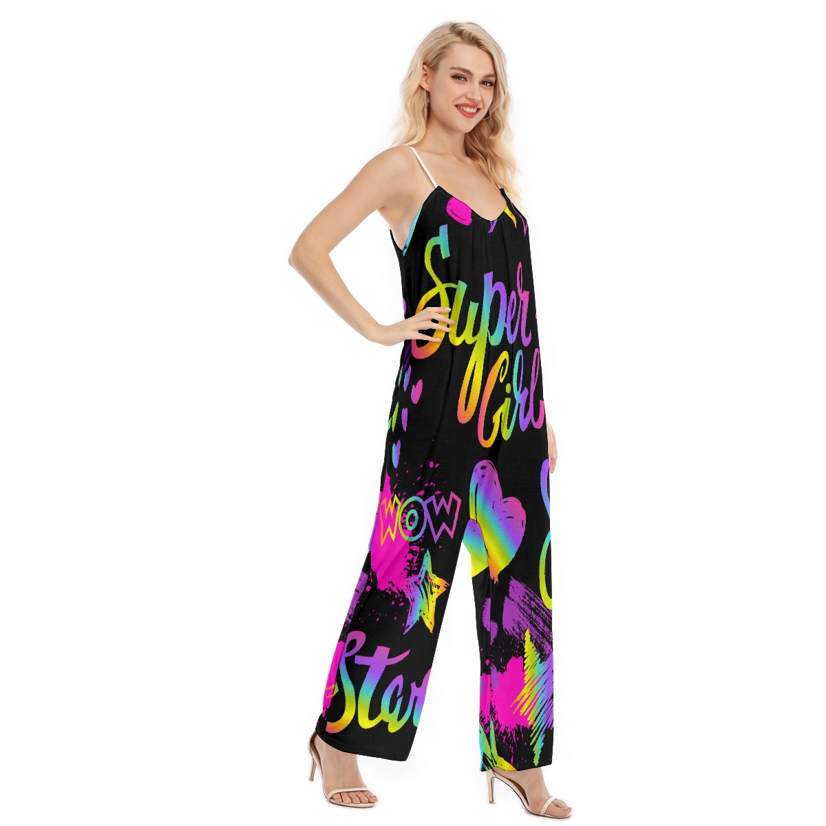 All-Over Print Women's Loose Cami Jumpsuit