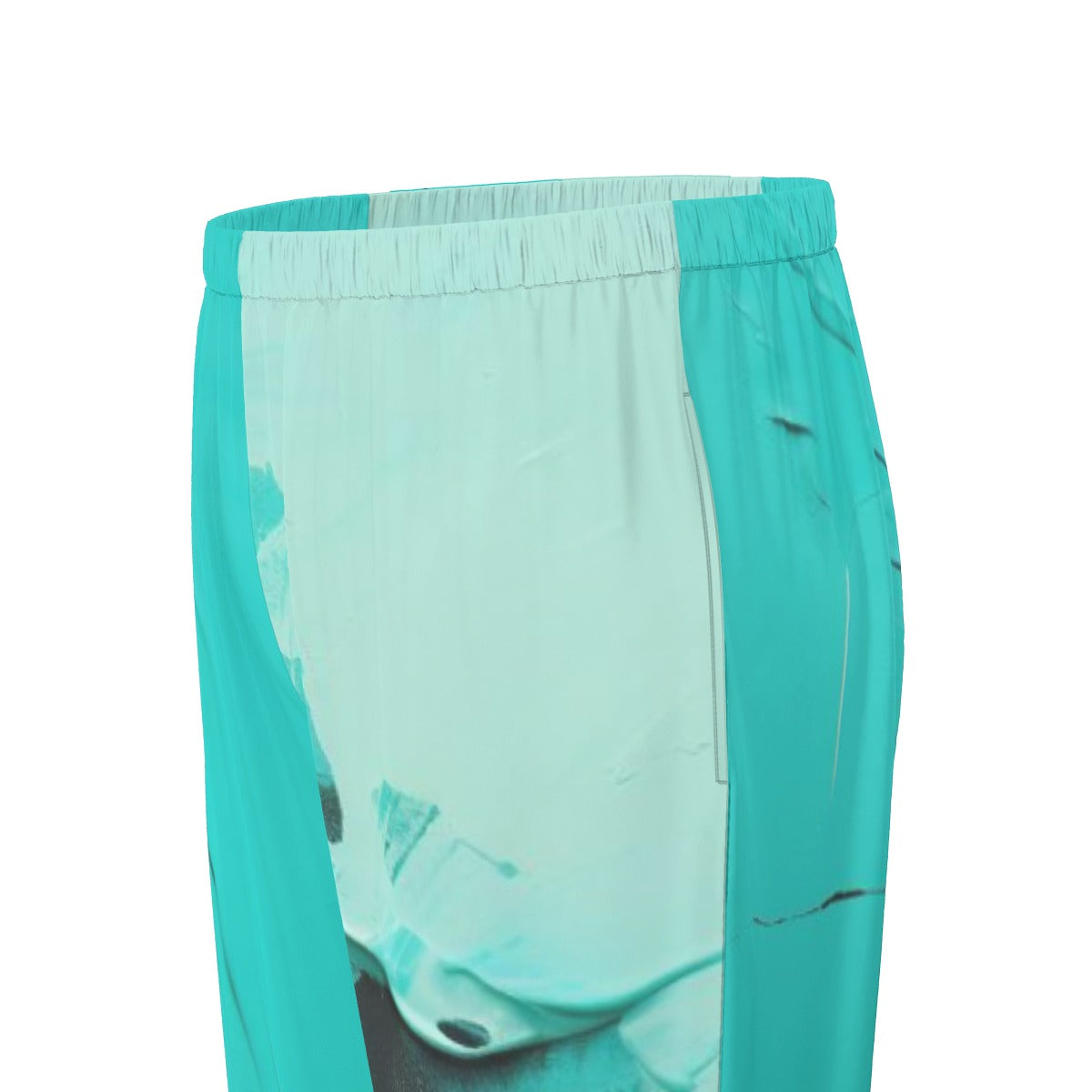 All-Over Print Women's Long Sleeve Pajama Set With Black Contrast Piping