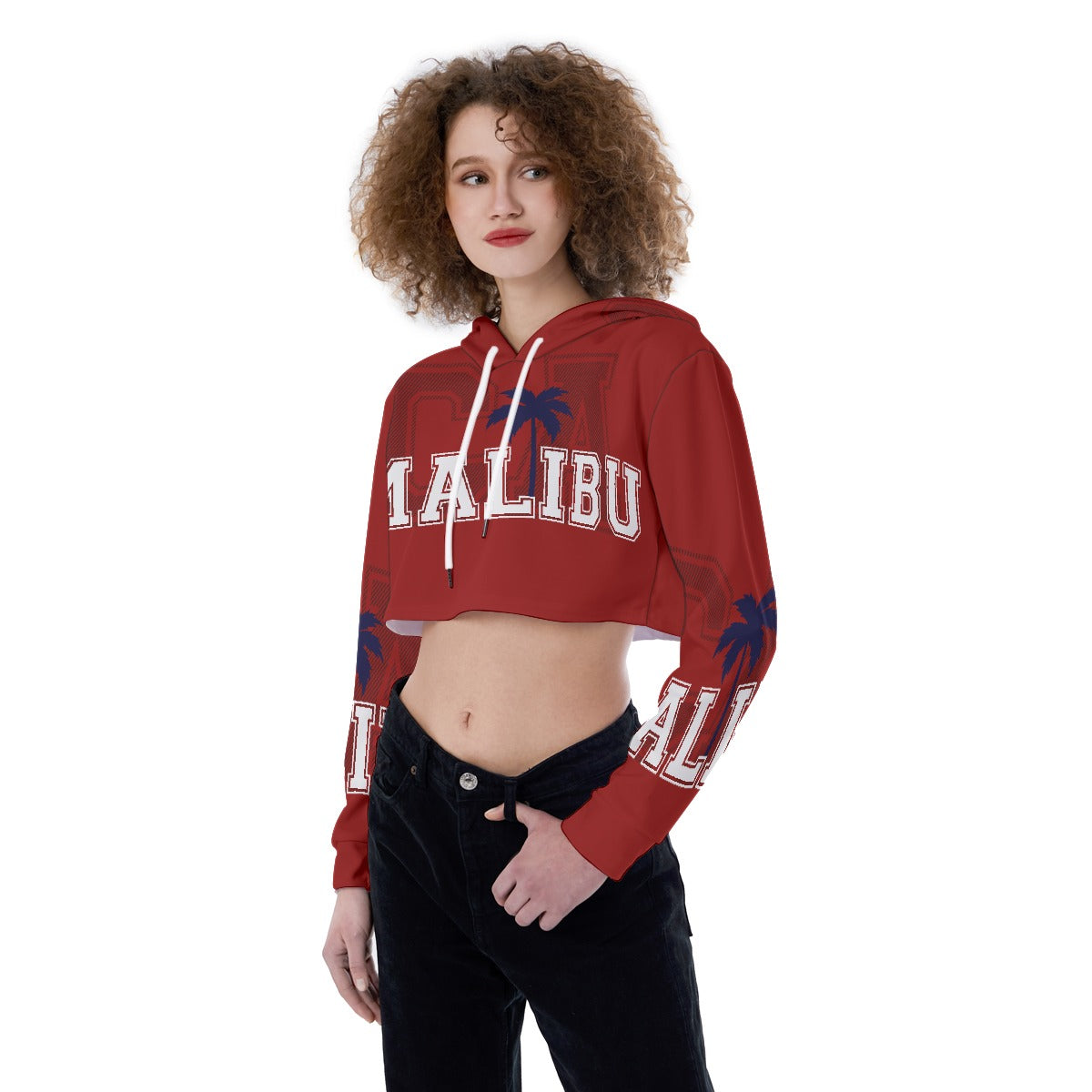 All-Over Print Women's Crop Top Hoodie