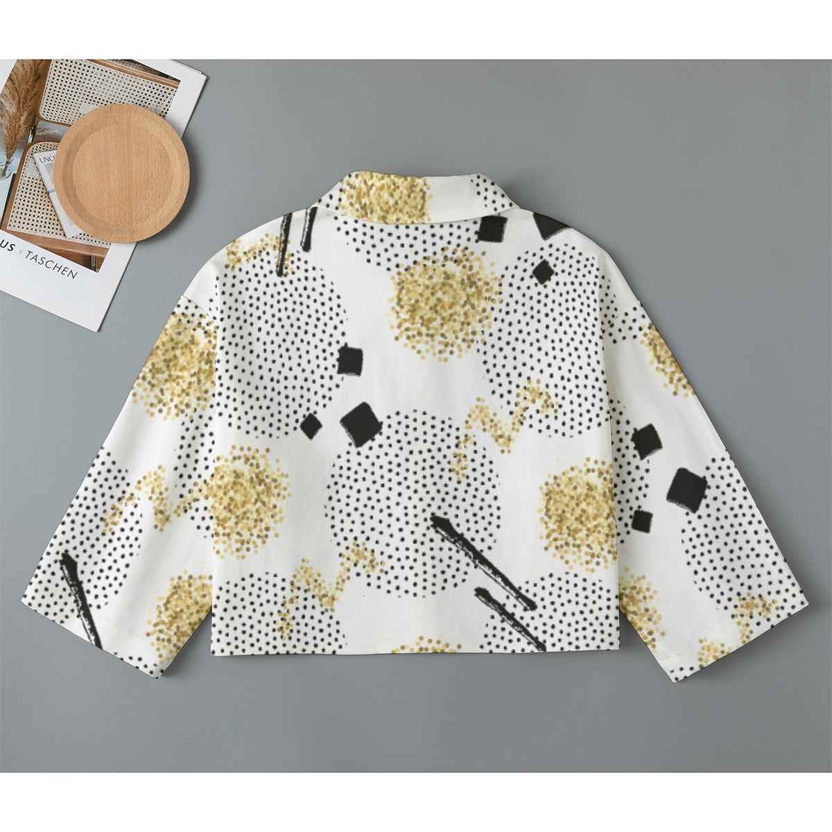 All-Over Print Women's Cropped Jacket | 245GSM Cotton