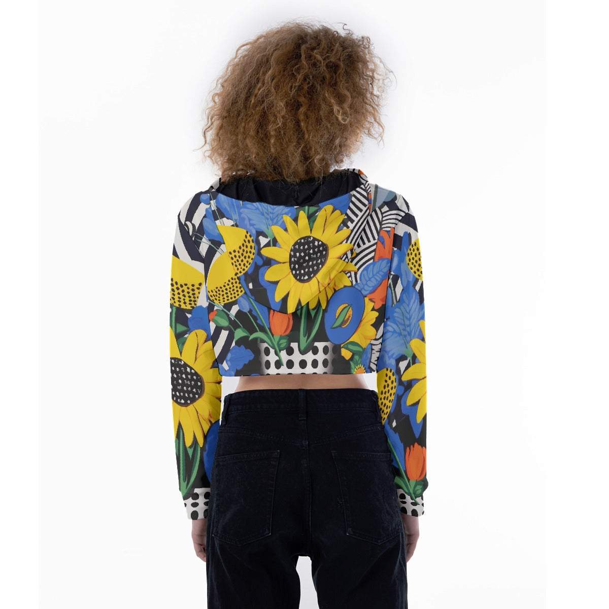 All-Over Print Women's Crop Top Hoodie