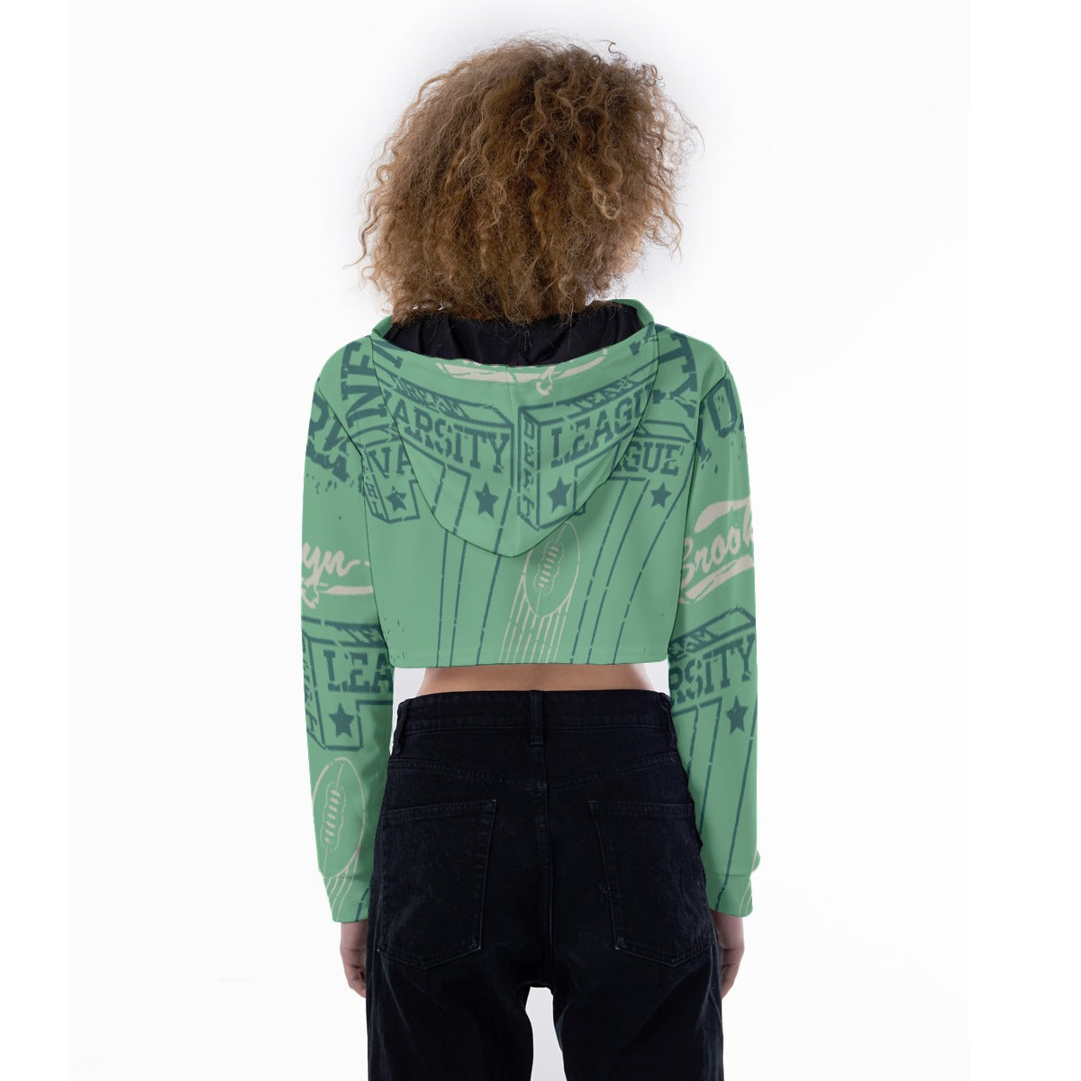 All-Over Print Women's Crop Top Hoodie