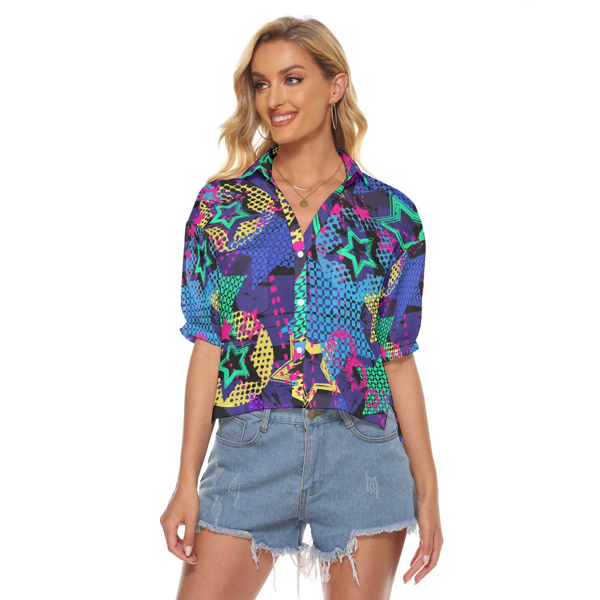 All-Over Print Women's V-neck Shirts