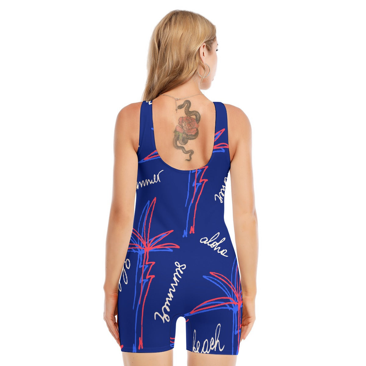 All-Over Print Women's Sleeveless One-piece Swimsuit