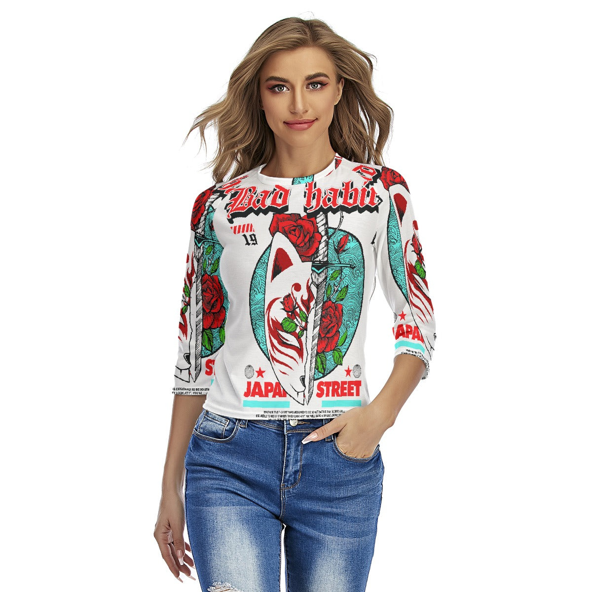 All-Over Print Women's Raglan Sleeves T-shirts