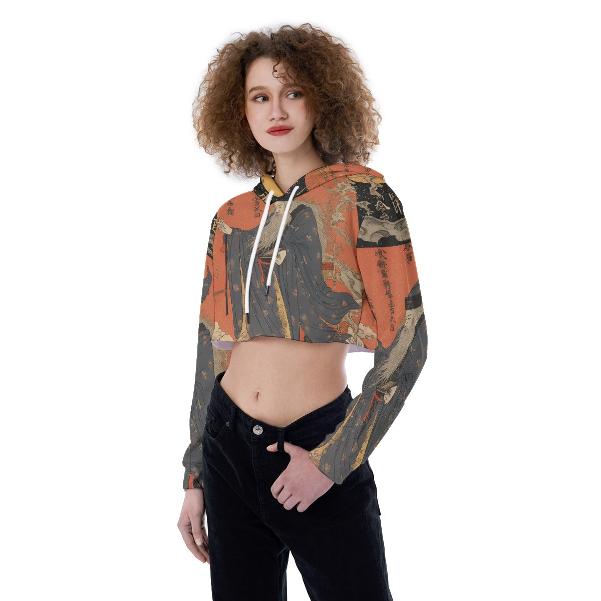 All-Over Print Women's Crop Top Hoodie
