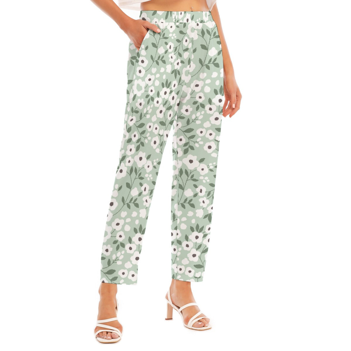 All-Over Print Women's Loose Straight-leg Pants